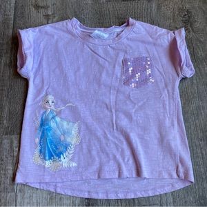 Disney Elsa T-Shirt Light Purple Size 9/10.